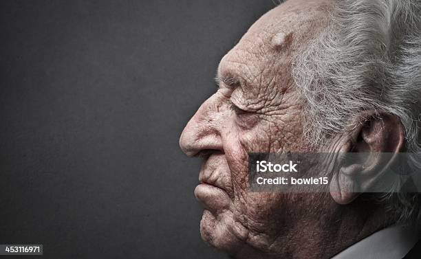 Old Man Profile Stock Photo - Download Image Now - Profile View, Senior Adult, Adult