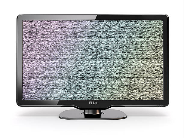 istock HDTV tv with noise screen. 3d 453117753