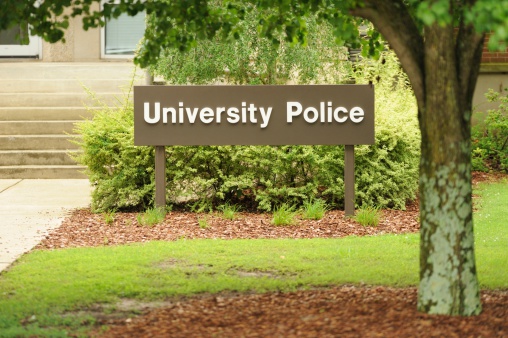 Sign for university police.