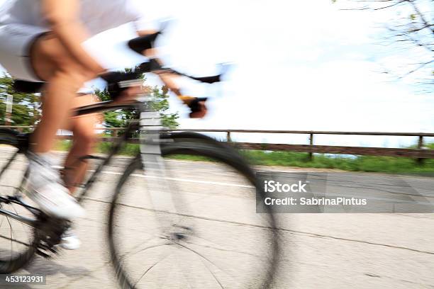 Cyclist Blurred Motion Stock Photo - Download Image Now - Active Lifestyle, Activity, Adult