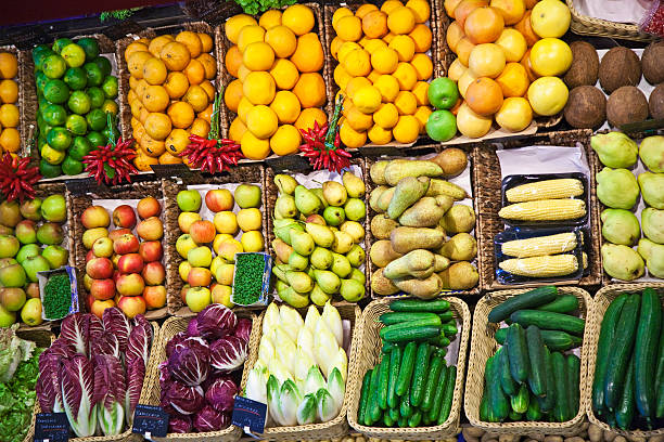 istock fresh food offered at the market 453124349