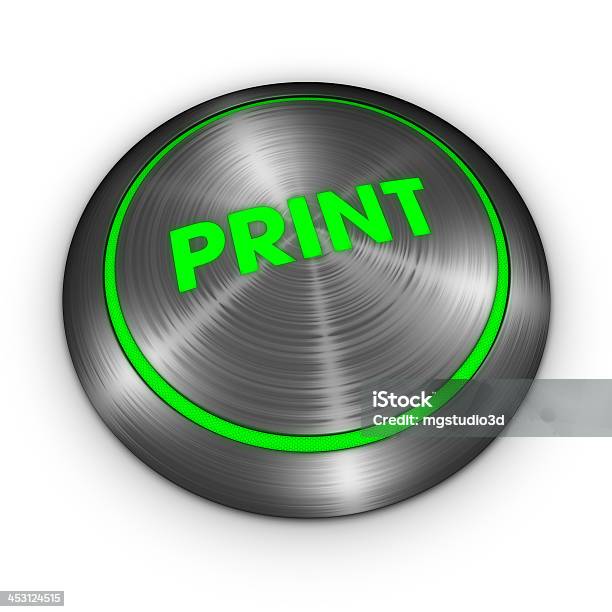 Pulsante Di Stampa - Fotografie stock e altre immagini di Cerchio - Cerchio, Close-up, Colore descrittivo