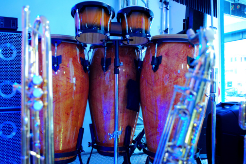 congas on stage and more instruments