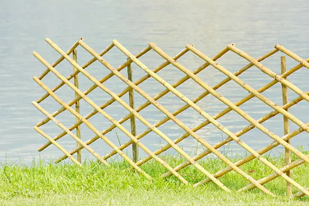 A bamboo fence is a temporary barrier. The solid wood. I know that this is a field of its own.