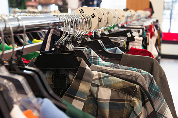 istock Shirt and tshirt on the store rack 453127045