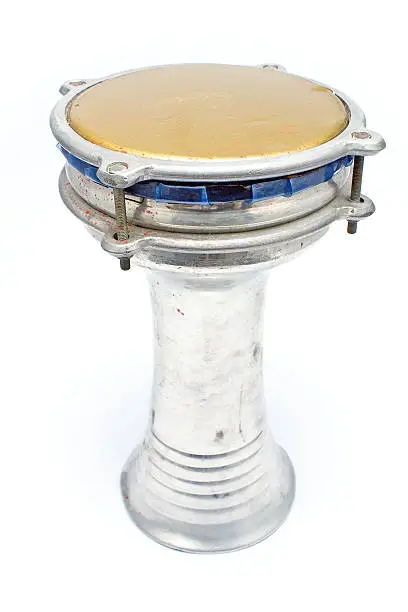 African bongo drum isolated on white