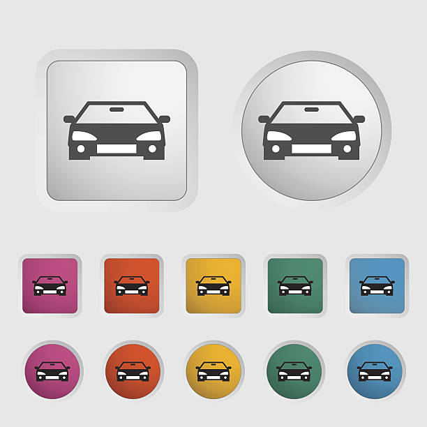 렌터카 아이콘 - car sedan vector illustration and painting stock illustrations