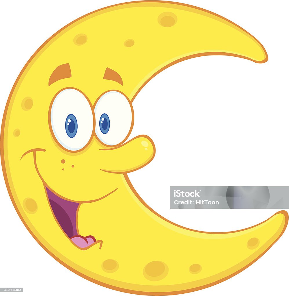 Lua Caroon Vetores de Cartoon Sorrindo Lua e mais imagens de Alegria - Alegria ...