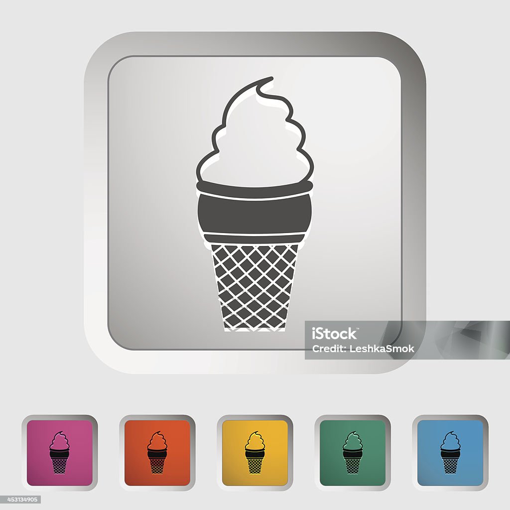 Ice cream Ice cream. Single icon. Vector illustration. Caramel stock vector