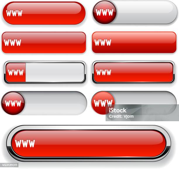 Website Button Collection Www Highdetailed Web Button Collection Stock Illustration - Download ...
