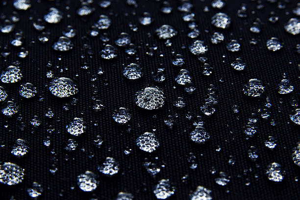 istock Water droplets on fiber Waterproof fabric 453139913