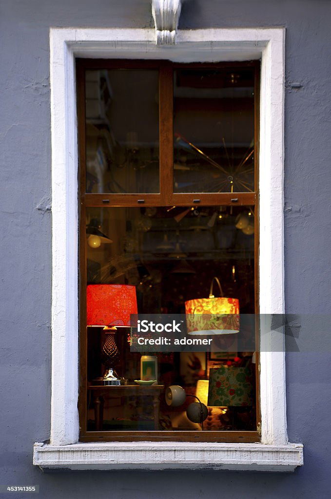 second hand shop window Thrift Store Stock Photo