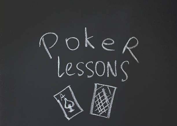 lezioni di poker - note industry paper innovation foto e immagini stock