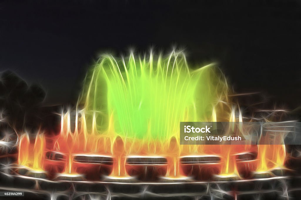 Fountain in Barcelona.Spain. The famous Montjuic Fountain in Barcelona.Spain. Barcelona - Spain Stock Photo