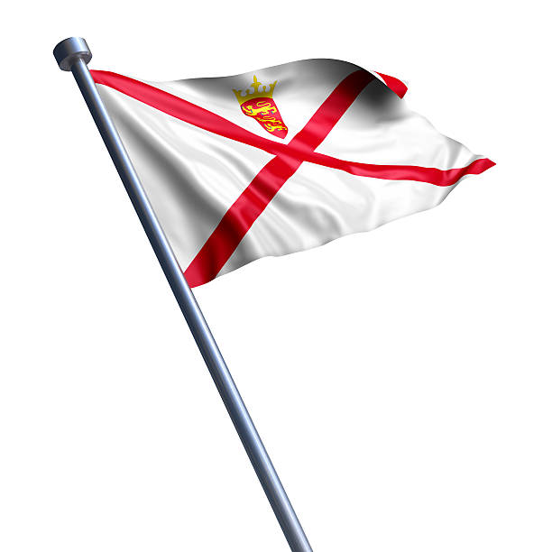 istock Flag of Jersey isolated on white 453145609