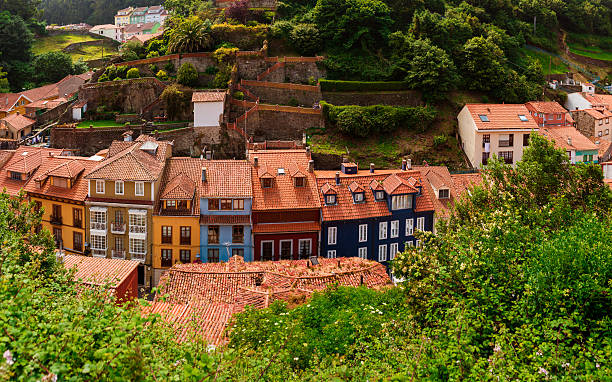 town of Cudillero from the top - Asturias, Spain