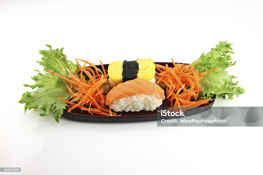 Sushi aus Meeresfrüchten auf Gericht. - Lizenzfrei Alge Stock-Foto