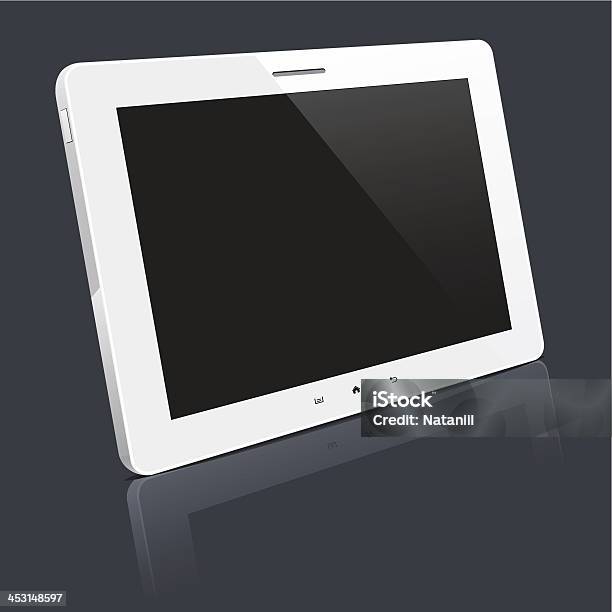 Tablet Pc - Stockowe grafiki wektorowe i więcej obrazów Biały - Biały, Czytnik książek elektronicznych, Ekran dotykowy