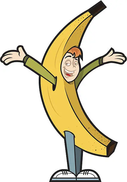 Vector illustration of Banana man