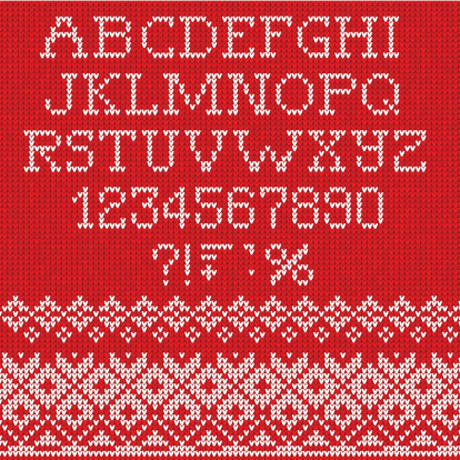 Vector Illustration of Christmas Font