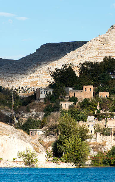 Halfeti Sunken City Halfeti, Sanliurfa, Turkey. rumkale stock pictures, royalty-free photos & images