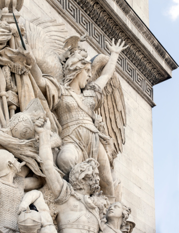 Arc de Triomphe in Paris Detail