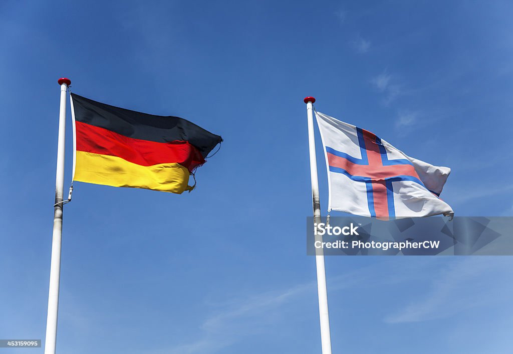 Флаги Фарерских островов и Германия - Стоковые фото Без людей роялти-фри