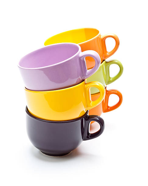 istock Stacks of colorful cups 453162003