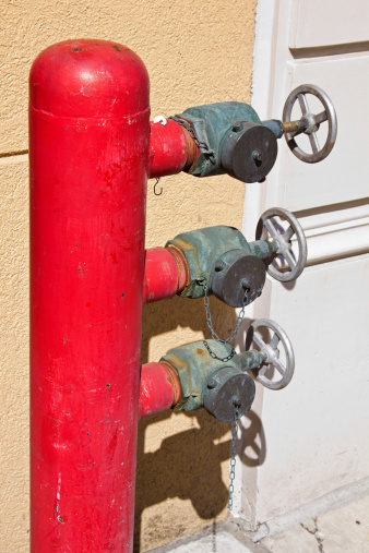 Triple Hydrant Triple Fire Hydrant Stock Photo - Download Image Now - Built Structure ...