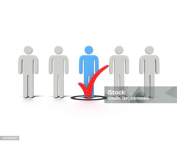 Characters With Check Mark Concept Stock Photo - Download Image Now - Adulation, Adult, Agreement