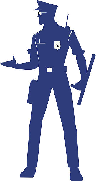 Policeman, vector art illustration