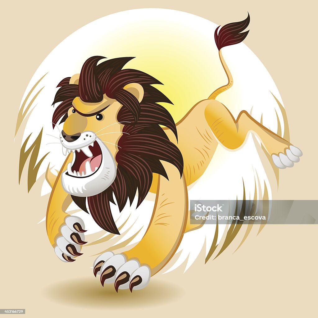 Roi Lion de la bête - clipart vectoriel de Afrique libre de droits