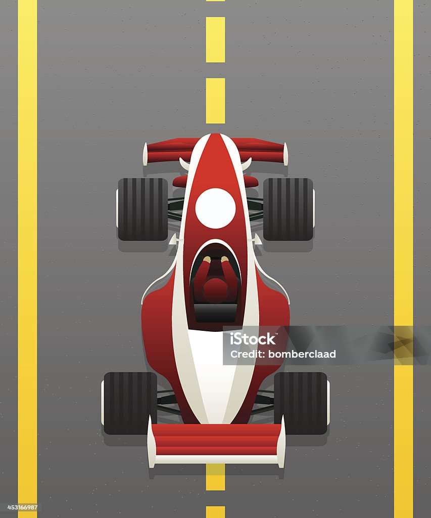 Voiture de course rouge - clipart vectoriel de Voiture libre de droits