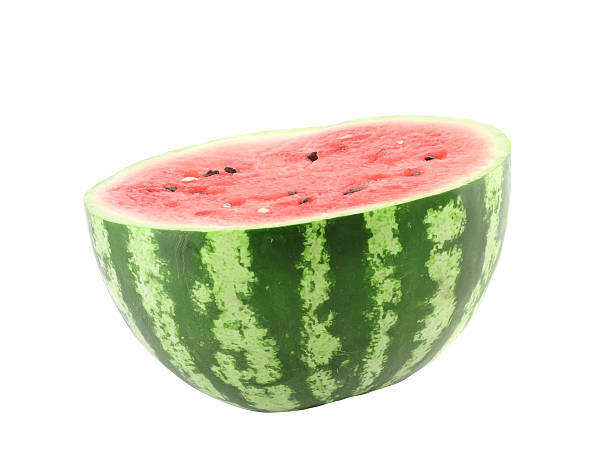 istock Half of ripe watermelon. Isolated 453167575