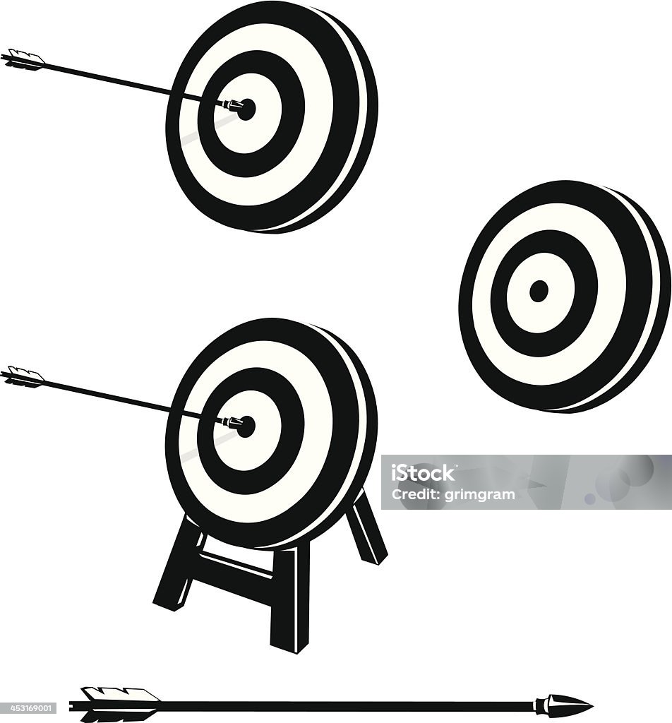 Bullseye значки цели - Векторная графика Archery роялти-фри