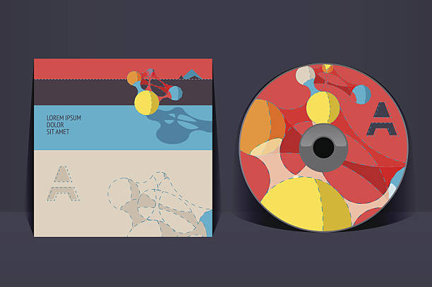 illustrations, cliparts, dessins animés et icônes de cd couverture design modèle. eps 10, vector, de transparents utilisé - digital video disk