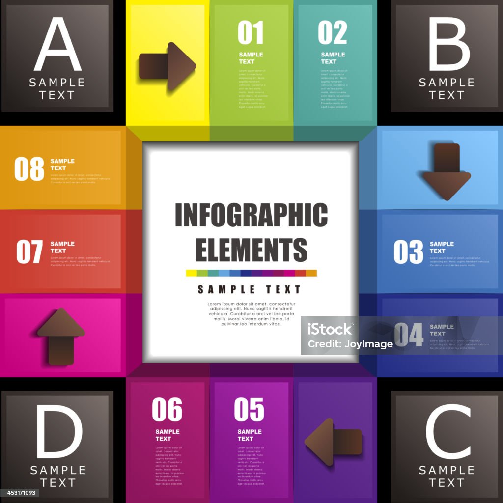 Cube Infodesign Abstract 3d Cube Infographics Stock Illustration - Download Image Now ...