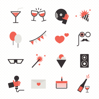 holidays and party icon vector