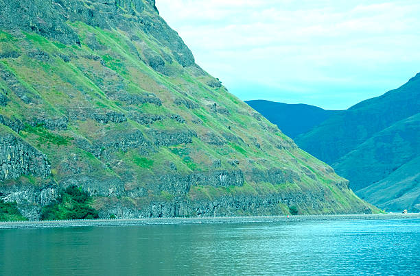 Highway through Snake River gorge in Washington state