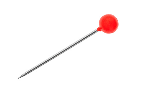 Red Pin Macro Detail Stock Photo - Download Image Now - Clipping Path ...