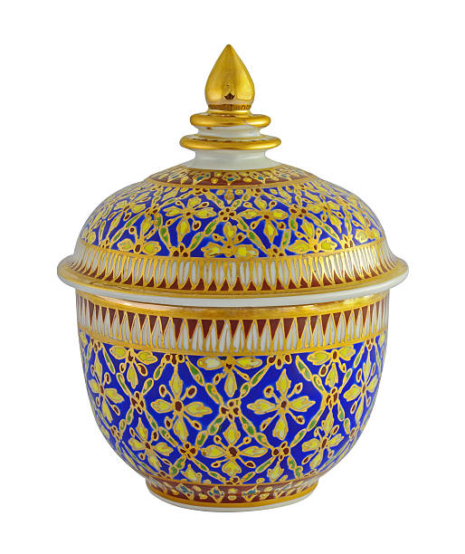 istock porcelain with desings in five colours  isolated o 453176241
