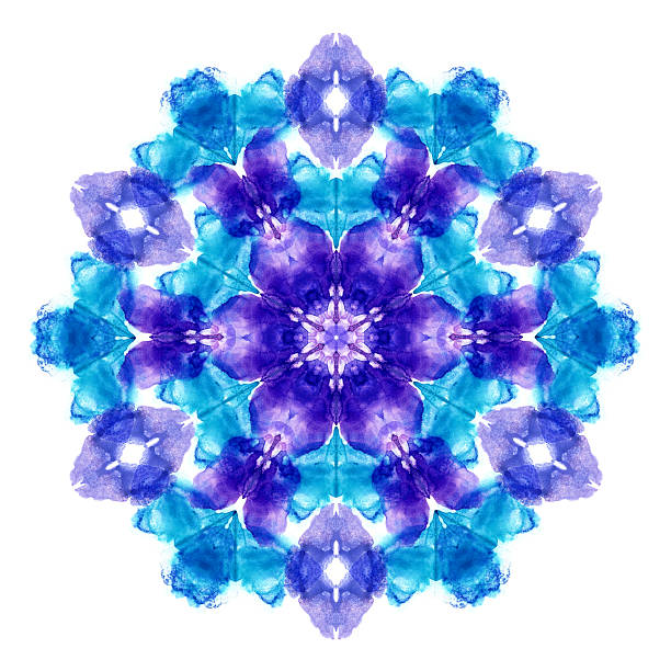 image de publication aquarelle spot - kaleidoscope fractal psychedelic abstract photos et images de collection