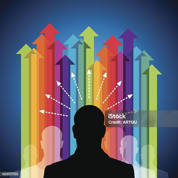 Negócios Conceito De Seta - Arte vetorial de stock e mais imagens de Apontar - Apontar, Caminho Adiante, Grupo de Pessoas