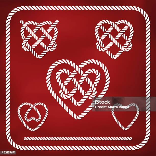 Heart Shape Rope Knots Stock Illustration - Download Image Now - Heart Shape, Tied Knot, Celtic Style