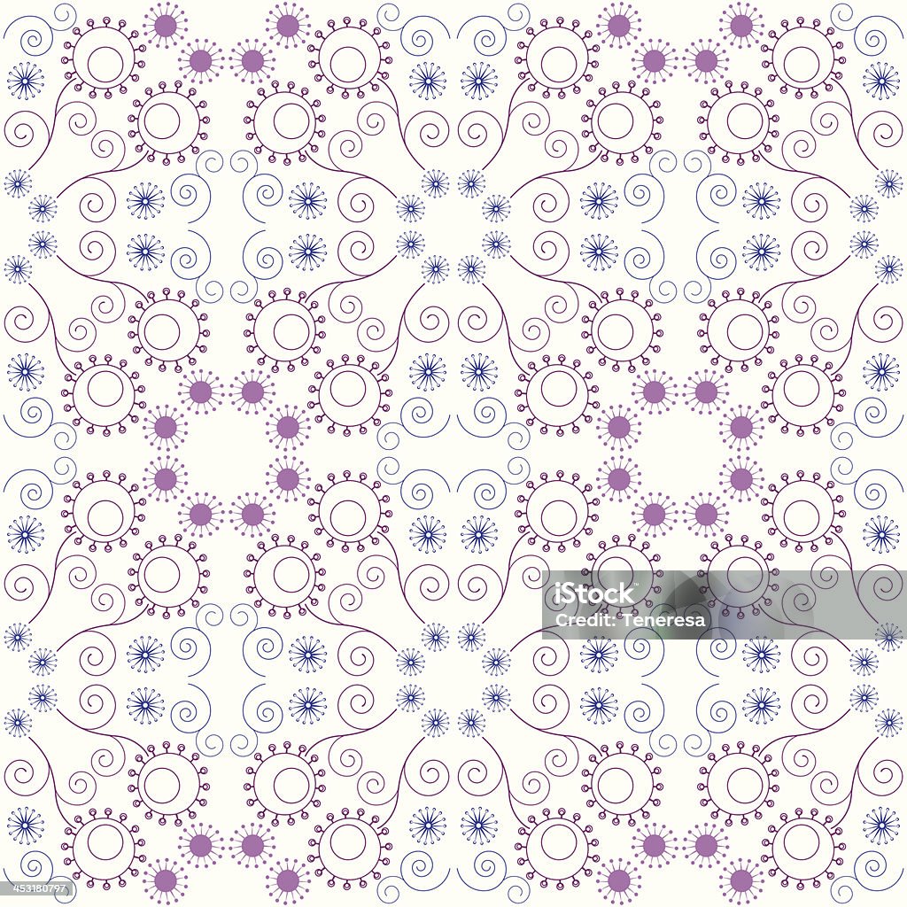 Púrpura floral seamless pattern - arte vectorial de Abstracto libre de derechos