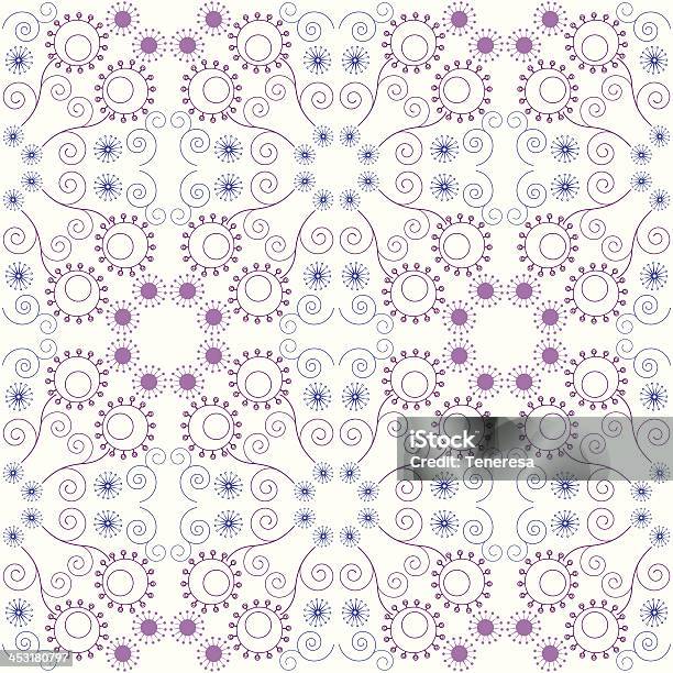 Ilustración de Púrpura Floral Seamless Pattern y más Vectores Libres de Derechos de Abstracto - Abstracto, Anticuado, Arabesco - Diseño