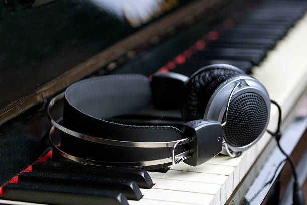 istock Piano keyboard and headphones 453184627