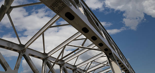 istock metal structure of the bridge 453185363