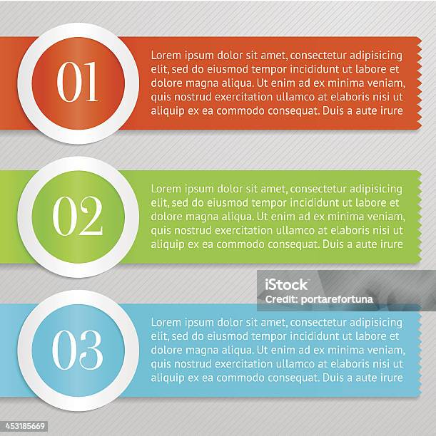 Project Progress Labels Numbered Progress Labels With White Rings Stock Illustration - Download ...