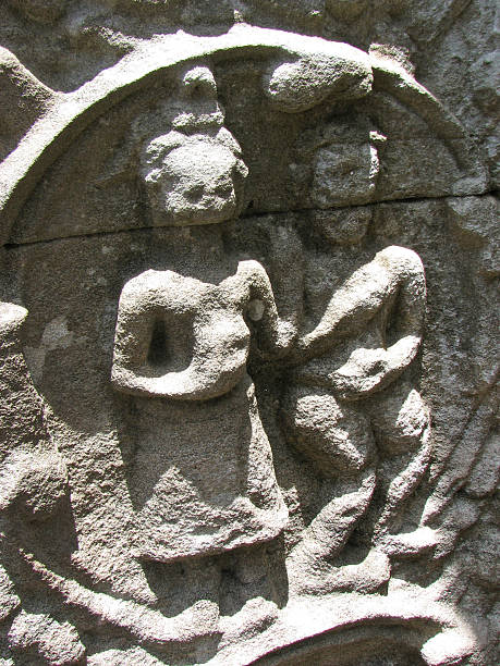 istock Bas-relief on the wall of Preah Khan 453186255